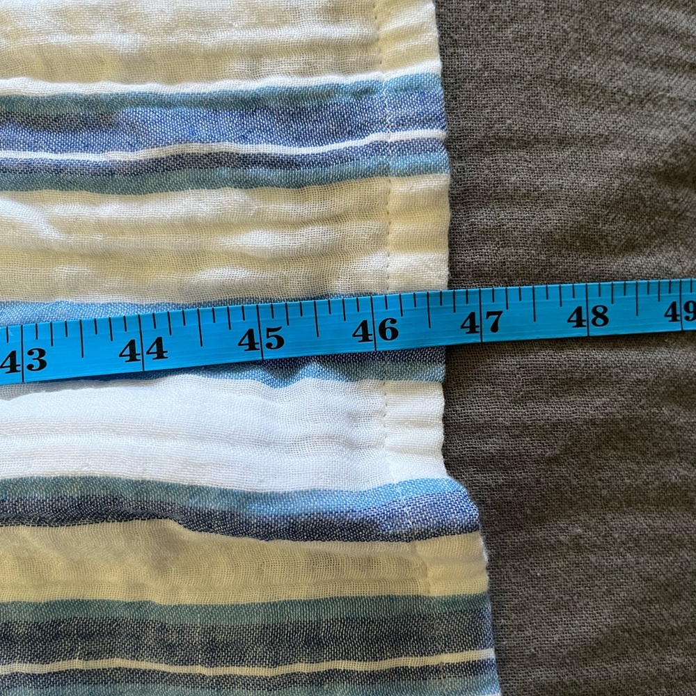 J. Jill blue/white striped 100% cotton maxi sundress wide straps 2X EUC - Picture 7 of 12